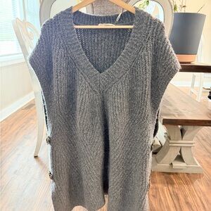Charcoal V-Neck Women's Sweater